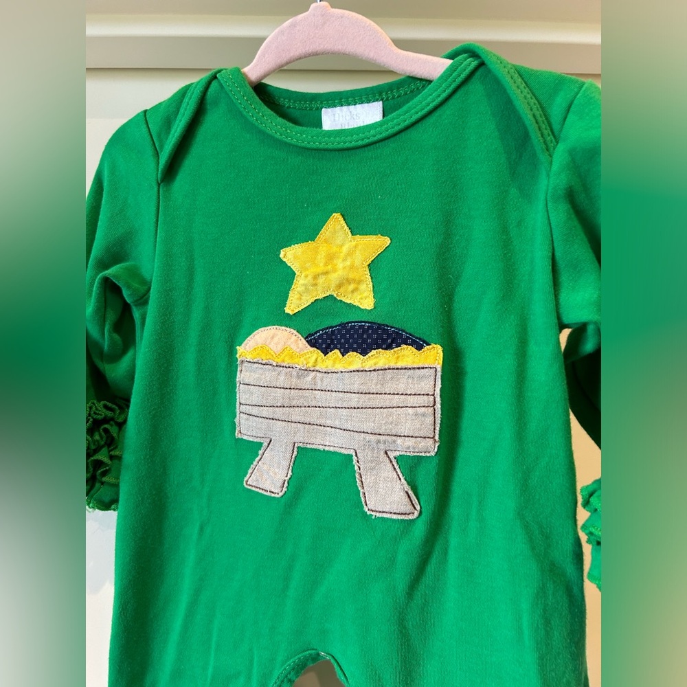 Nativity Ruffle Romper 3-6M - Picture 2 of 7